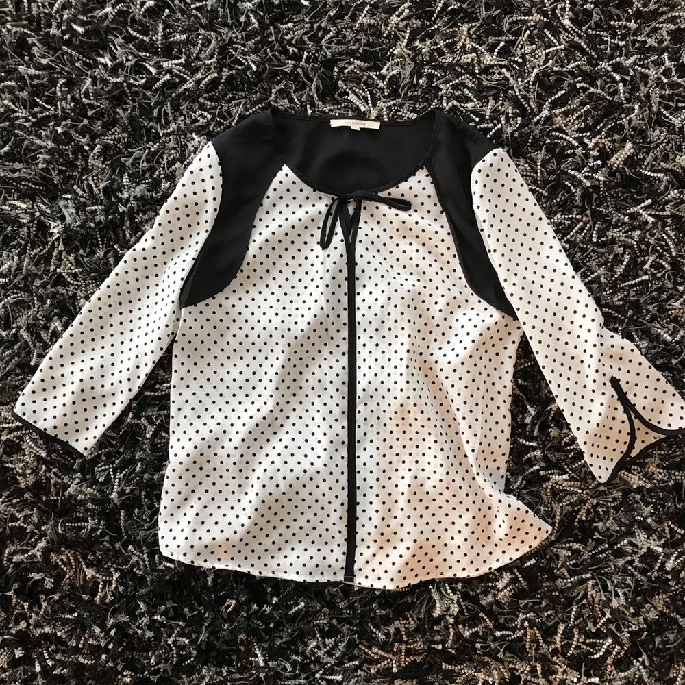 21 Hawthorne polka dot blouse